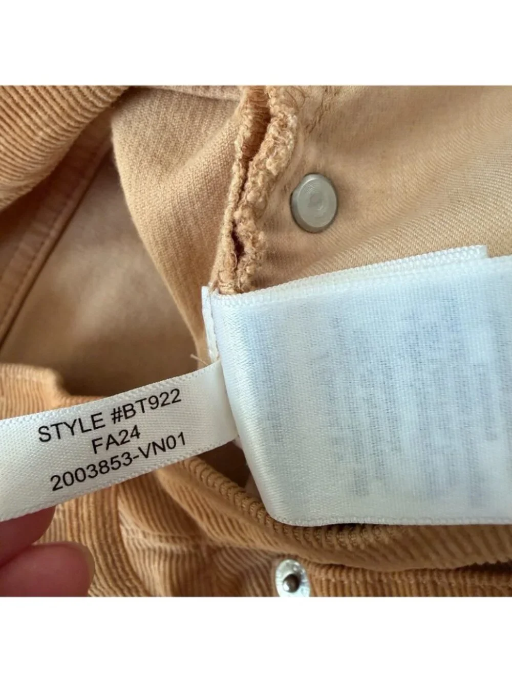 J Crew Tan Wide Leg Corduroy High Rise Pants Trousers Womens size 6 28
